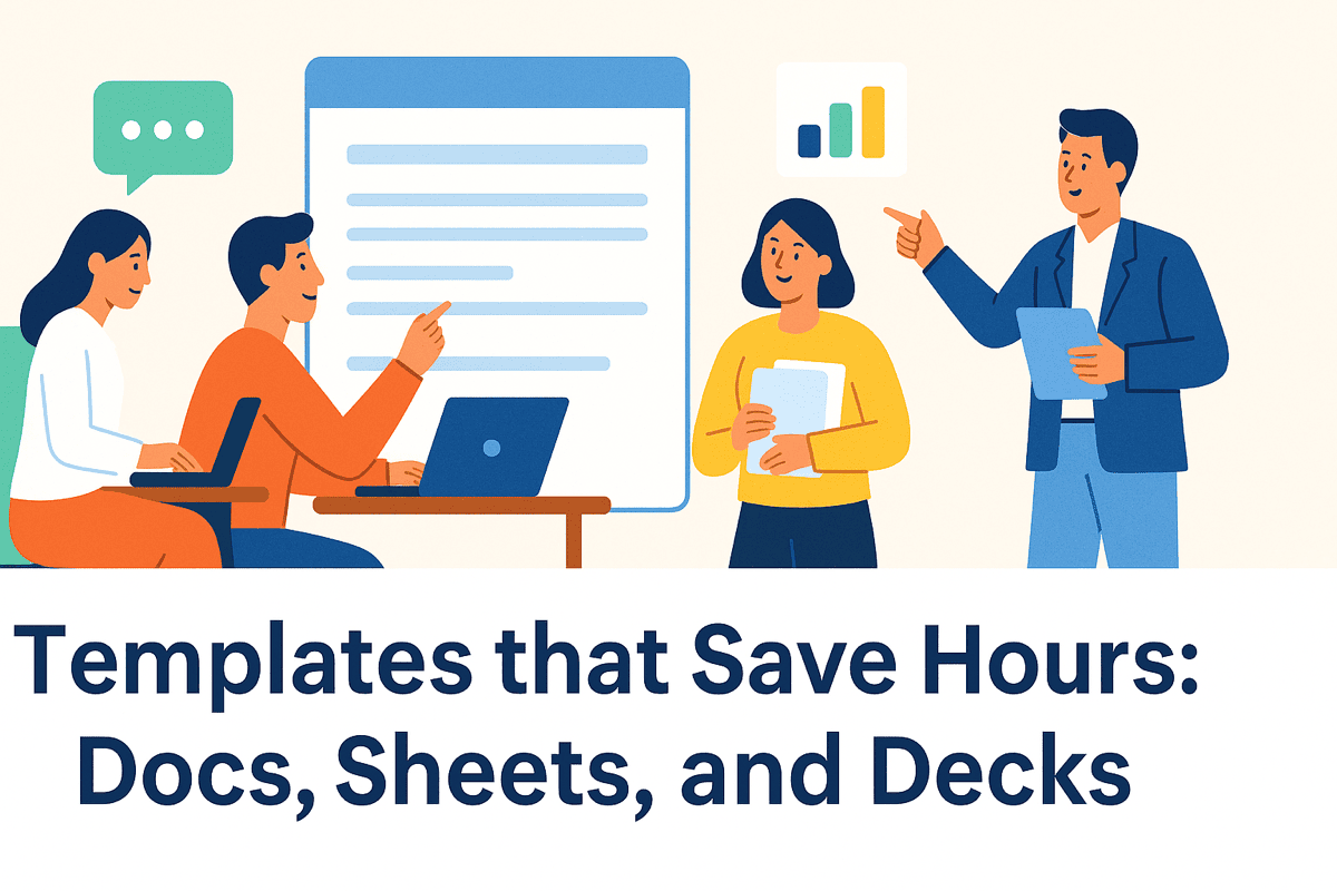 TEMPLATES THAT SAVE HOURS: DOCS, SHEETS, AND DECKS